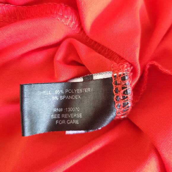 Coogi Maxi Dress Red Slinky Halter Neck Logo Spellout Gold Women - Picture 13 of 16